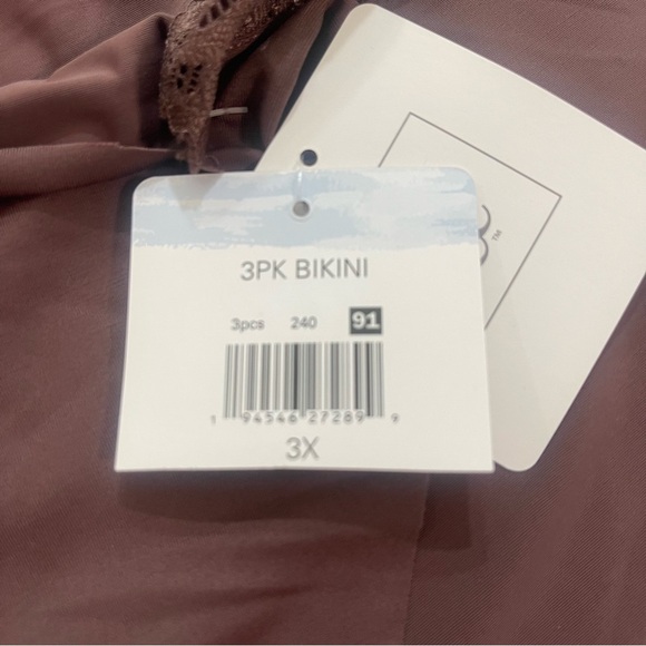 Tranquil & True 3 pack Laser Bonded Matte Microfiber Lace Bikini 3X NEW - Picture 6 of 9